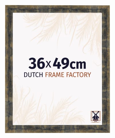 Fotolijst 36x49 cm - MDF - Blauw Goud Gemeleerd - Praag