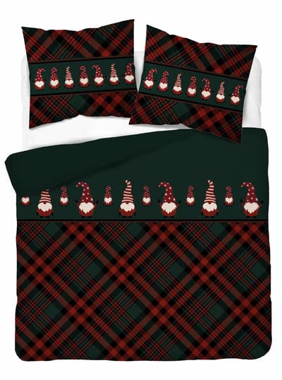 Kerst Dekbedovertrek Katoen 140x200 cm Gingerbread Winter Xmas Christmas Kerstboom Reindier