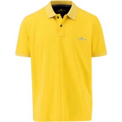 Fynch Hatton - Polo Korte mouw - Heren - S - Geel - Katoen - 1504-4006