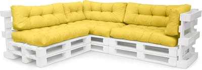 Comfortabele Gele Kussenset voor Palletmeubels - Buiten Kussen Set voor Europallets