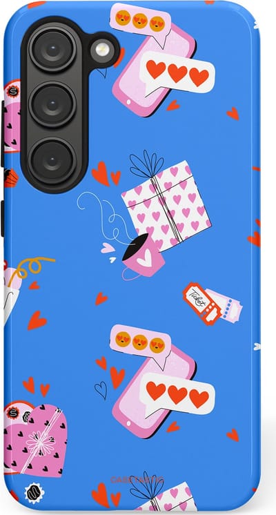 Casetastic Hoesje Geschikt voor Samsung S23 - Stijlvolle Beschermende Duo-layer Case - Romantische Date