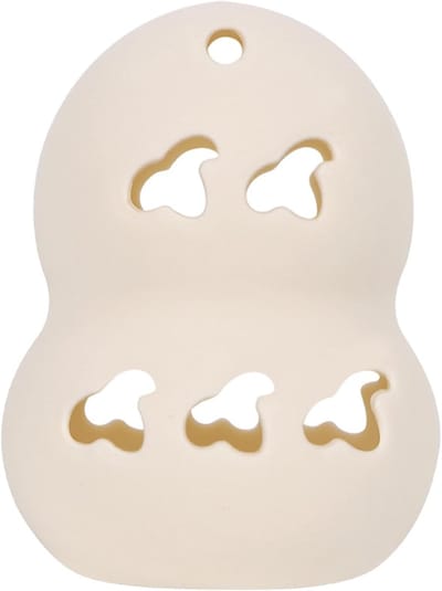 Siliconen houder voor make-upsponsjes, geschikt voor beautyblenders. Ademende opbergdoos voor make-upsponsjes, siliconen draagtas voor meisjes, beige, één maat.