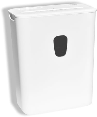 DESQ® Papierversnipperaar P4 Cross Cut - 15 Liter - Stil 65db - 8 vel - Ook pasjes - Snipper model - AVG Proof - Dutch Design - Wit - 20032