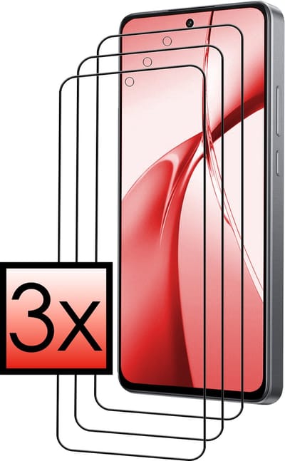 Screenprotector - 3 Stuks - Geschikt voor OnePlus Nord CE4 - Full Cover - Beschermglas - Gehard Glas - Tempered Glass - Screen Protector