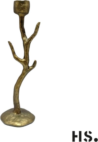Home Society Kandelaar Branch Gold Medium