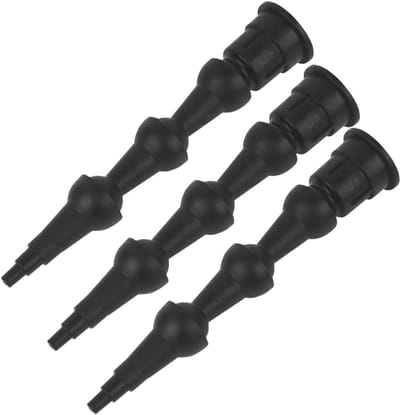 Kitgereedschapset 3 Stuks - Voegtips Draaispuit - Renovaties Hoeken Vullen - Verbogen Spuitmond Ontwerp - 11.50X2.30X2.30CM - Zwart