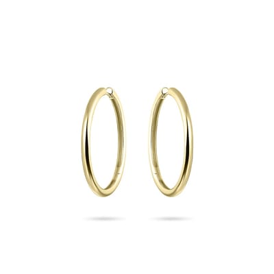 Gisser Jewels - Oorringen KCL3/40Y - geelgoud verguld zilver - gepolijst - 3 x 20 mm