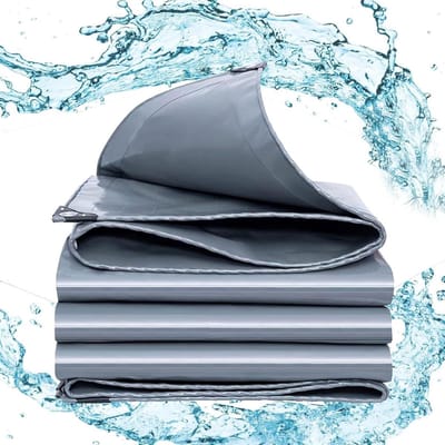 Waterdicht PVC Dekzeil - Vinyl Tarp Luifel - Bescherming tegen Weer - Scheurvast Nieuw PVC - 1x21.5 m - Grijs