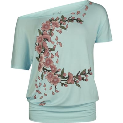Full Volume by EMP T-shirt - T-shirt met bloemenprint - S tot XXL - voor Vrouwen - mint
