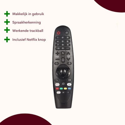 LG Magic Remote vervangende Universele afstandsbediening | LG AKB75855501/AN-MR18BA/AN-MR19BA/AN-MR20GA/AN-MR21GA/AN-MR22GA | Vervangend afstandsbediening | Met trackball | met spraakherkenning