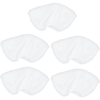 Lot de 5 tampons de nettoyage à vapeur en microfibre pour balai vapeur Karcher SC1 SC2 SC3 SC4 SC5 SV7 white