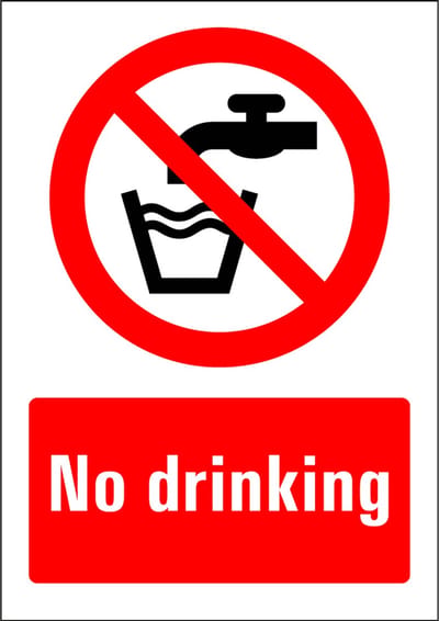 No drinking bord - kunststof 148 x 210 mm