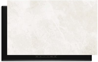 KitchenArt - Beige Marble - 52x35 cm - Kookplaat Beschermer - Luxe Afdekplaat Inductieplaat - Anti-slip & Oprolbaar - Beschermmat Inductiekookplaat
