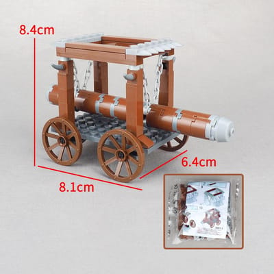 MOC 1 STuks Oorlogen uit de Oudheid Romeinse Soldaat Gebroken Poort Kar Voertuig Bouwstenen Set Kasteel Aanvalswagen Baksteen Idee Speelgoed Cadeau gray