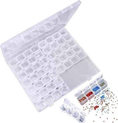 Jonyx - Diamond painting opbergdoos - Opbergbox - Ordenen - Sorteren - 56 vakjes - Transparant