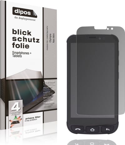 dipos – Matte Privacy Screenprotector geschikt voor Olympia Neo Mini | Anti-Spy Beschermfolie