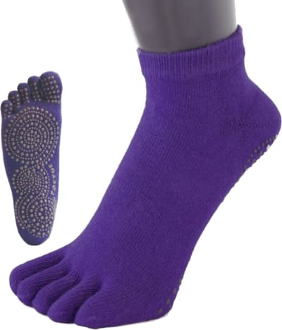 TOETOE Yoga & Pilates Grip Enkel teensokken - Paars - 36-39