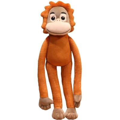 Verjaardagscadeau Lange Arm Grote Aap Realistische Simulatie Lange Arm Gorilla Cartoon 50cm Orang-oetan Baby bruin