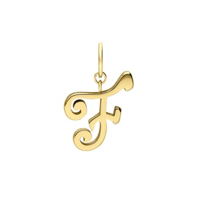 Lucardi Dames Stainless steel goldplated letterhanger voor dames - Hanger - Staal - Goudkleurig
