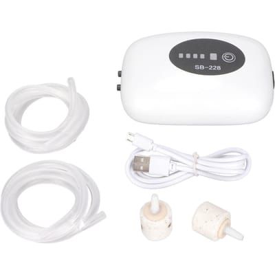 Pompe à Air pour Aquarium, Portable, anti-poussière, Port USB, silencieux, Rechargeable, avec double Mode Type 2