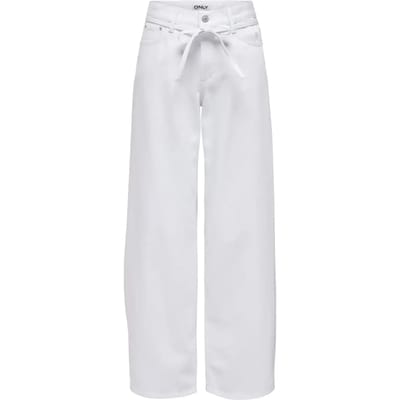 Only witte dames jeans   Regular waist   Rinsewash wassing   Straight fit   5-Pocket zakken   Knoop- en ritssluiting   Regular waist Wit 31/30