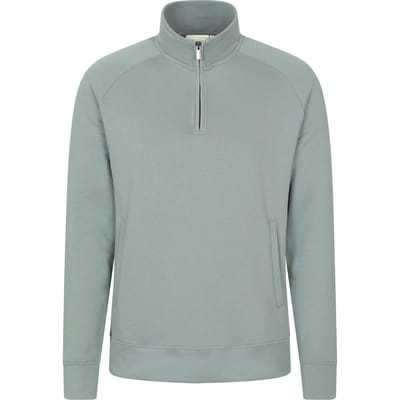 Mountain Warehouse Heren Bamburgh Trui met halve rits (Lichtgroen)