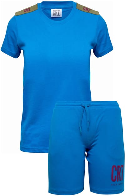 CR7 Pyjama korte broek - 4000 Blue - maat 134/140 (134-140) - Jongens Kinderen - 100% katoen- 8770-41-4000-134-140