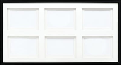 Deknudt Frames multifotolijst - zwart - passe-partout - 6 foto's 10x15