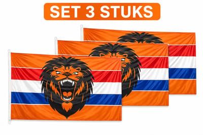 Boland Hollandse vlag XXL - 3x - 300 x 200 cm - supporters - nederlands elftal - EK/WK voetbal