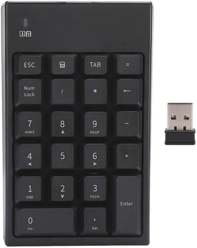 Draadloos Mini Numeriek Toetsenbord met 22 Toetsen - Ergonomisch en Draagbaar