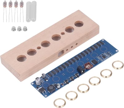 Allecto - Nixie Tube Clock - Vintage Klok - Multi Color - DIY Klok Bouwpakket - Perfect voor Thuis en Kantoor - Retro Stijl
