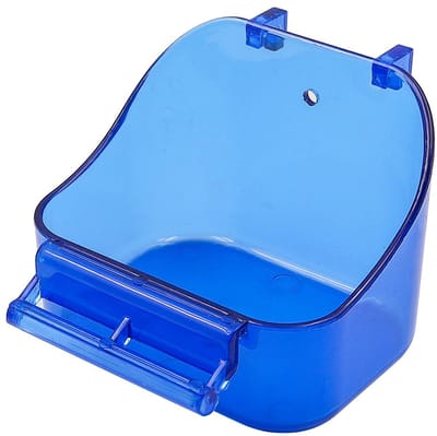 Vogelbad Douchekooi, Vogelpapegaai Badbox, Vogelbad Accessoire Benodigdheden voor Kleine Vogel Kanarie Grasparkiet Valkparkiet (Blauw)