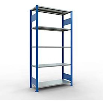 Legbordstelling MULTIplus150 - 5 legborden - L 1000 x B 400 x H 2000 mm - draagvermogen 150 kg - gentiaanblauw RAL 5010