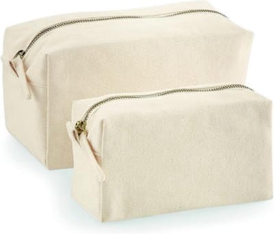 Westford Mill Canvas Accessory Case WM552 - Natural - S (17 x 9 x 7 cm)