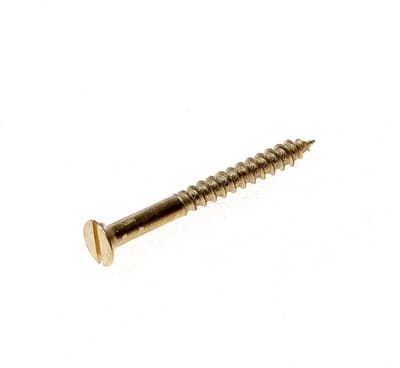 Kelfort Houtschroef platverzonken kop zaagsnede messing 5.0 x 40mm