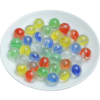 100 pièces 14MM œil de chat pétale bille en verre bille lance-pierre bille motif coloré billes en verre bille transparente jouet pour enfant