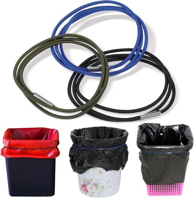 3 stuks elastische vuilnisemmerbanden voor 13-30 gallon containers thuis en op kantoor