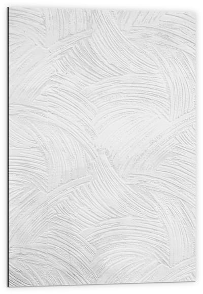 Dibond - Witte Verfstrepen - 60x90cm Foto op Aluminium (Wanddecoratie van metaal)