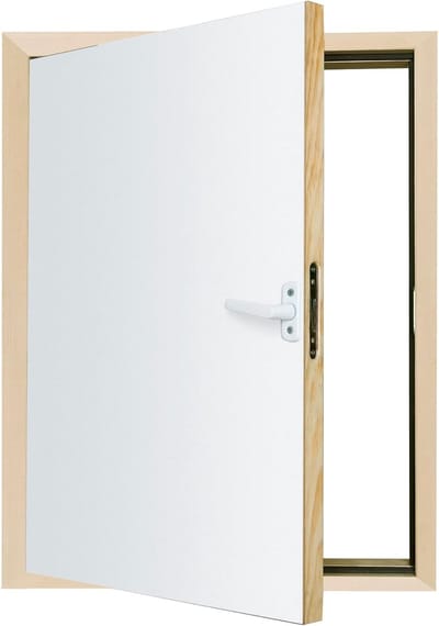 Draaideur Zolder - Zolderdeur Luik - Toegang Opslagruimte - Goede Thermische Isolatie - 60 x 80 cm - Wit