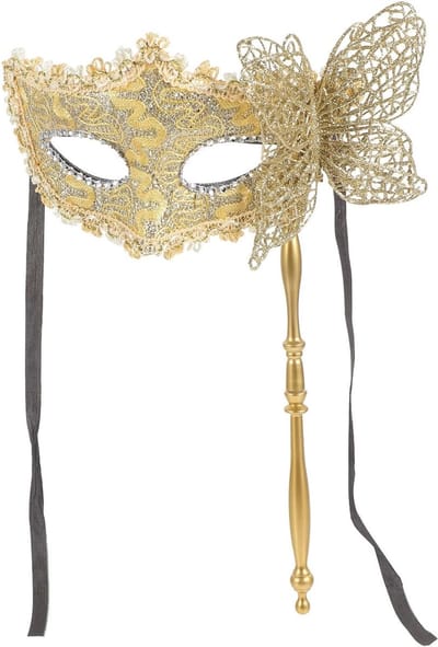 Carnavalsmasker voor Vrouwen - Borduurwerk Masker voor Danskostuum, Cosplay en Feestdecoratie (Set van 2)