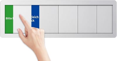 Deurbord Kantoor - Status Indicator - Werk Privé - Zes Status Opties - 25x8cm - Zilver