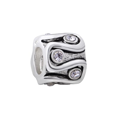 Quiges - 925 - Zilveren - Bedels -Sterling zilver - Beads - De puntjes verbinden Kraal Charm - Geschikt – voor - alle bekende merken - Armband Z262
