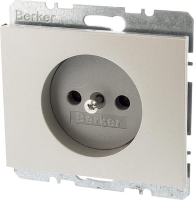 Berker K5 Inbouw Stopcontact - 1-voudig - RVS