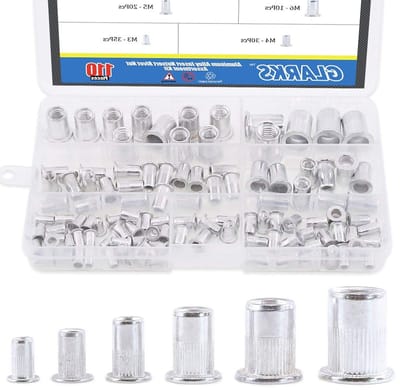110-delige Assortiment Set van Niet-Muttern van Aluminium Legering, M3 tot M10, Voor Diverse Toepassingen en Klussen