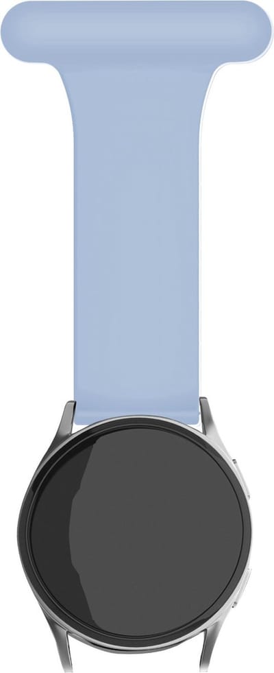 Strap-it Smartwatch bandje 22mm - Siliconen verpleegkundige band - geschikt voor Samsung Galaxy Watch 1 46mm / Watch 3 45mm / Gear S3 Classic & Frontier - Polar Vantage M / M2 / M3 / V3 / Grit X / Grit X Pro - OnePlus Watch - lichtblauw