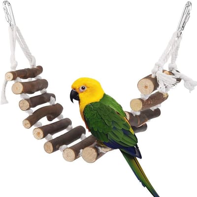 Houten Vogel Ladder voor Kooi - Speelgoed en Accessoires voor Vogels
