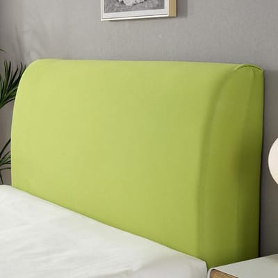 Effen kleur stoffen bedhoofdhoes All-inclusive spandex hoofdeindehoes Elastische meubelbeschermer voor hotelhuiswoonkamer AA (200-220CM)