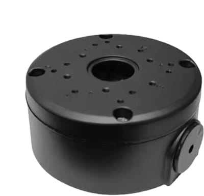 Camera Junction Box - Montagebeugel Behuizing - Buitenbeveiliging Installatie - Verborgen Kabelbeheer - 12cm Diameter - Zwart