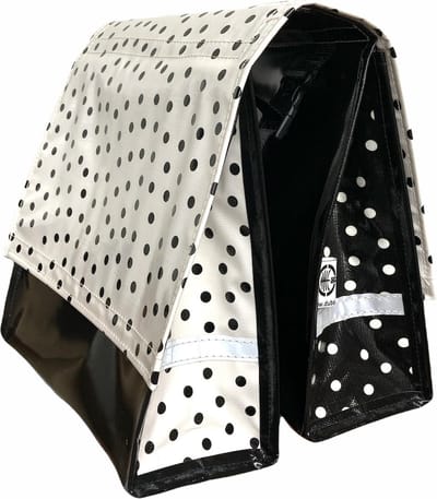 Du Baj Mexi Kidz - Dubbele Kinderfietstas - Polka White S