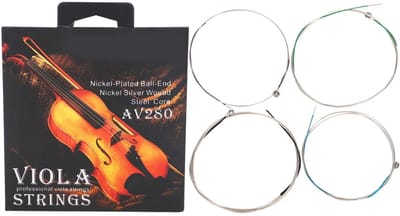 Allecto - Altvioolsnaren - Professionele altvioolsnaren set - Hoogwaardige stalen kern - Universele set 14-16 inch - Zacht geluid - Geschikt voor a..